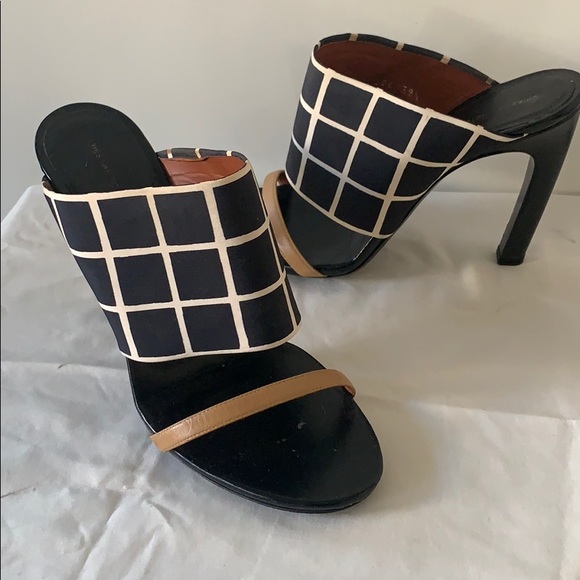 Dries Van Noten black and cream print slide sandal - Picture 8 of 8